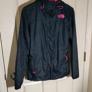 The North Face Women's Black Ski Jacket with Pink Details